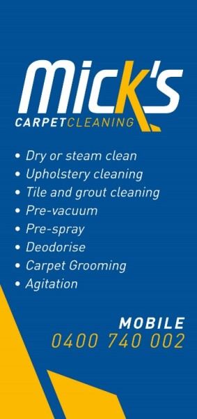 Micks Carpet Cleaning Ballarat Flyer